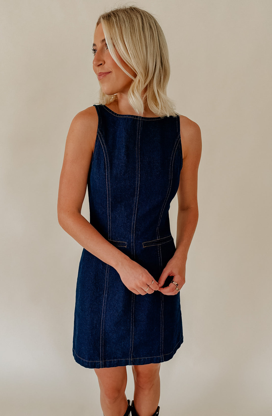 DENIM DREAMS MINI DRESS