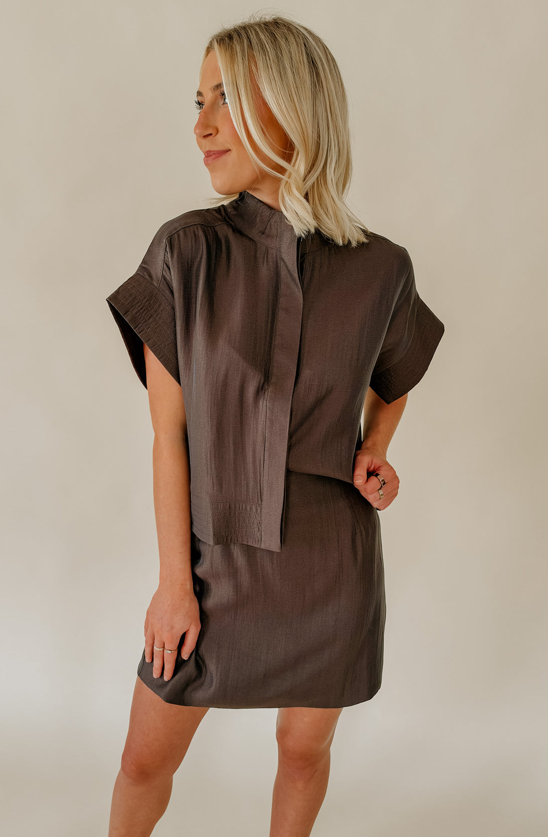 DIRTY MARTINI BUTTONED CROPPED BLOUSE