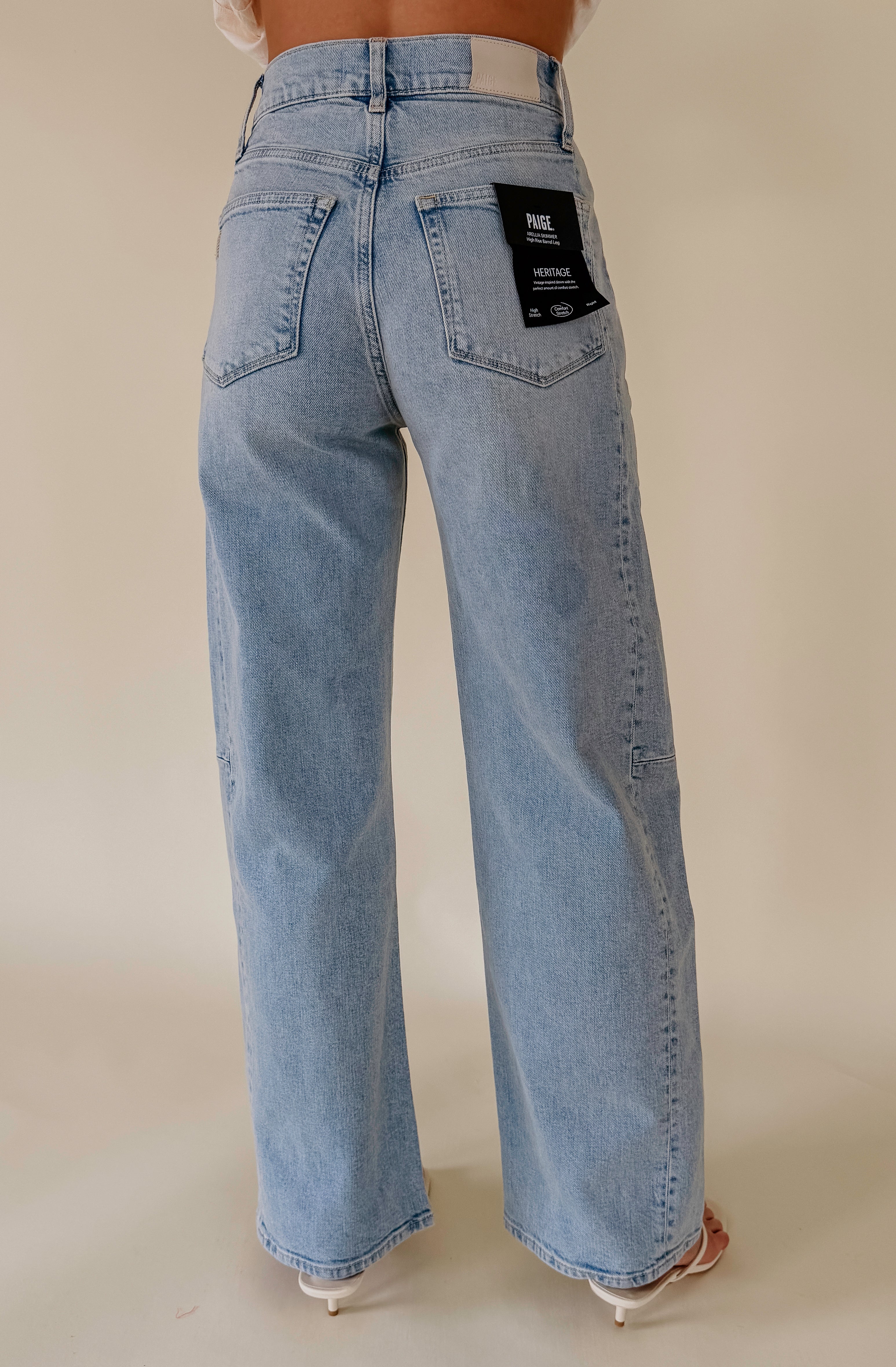 PAIGE ARELLIA SKIMMER BARREL WITH OUTSEAM PANEL