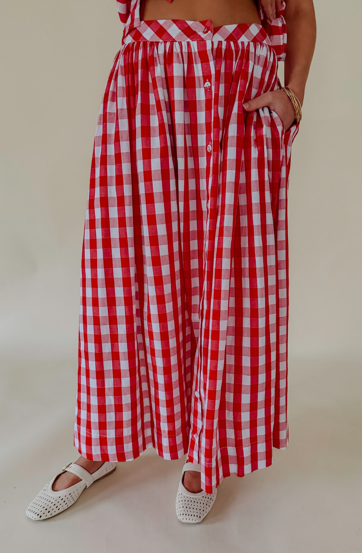 THE PLAID HABIT MIDI SKIRT