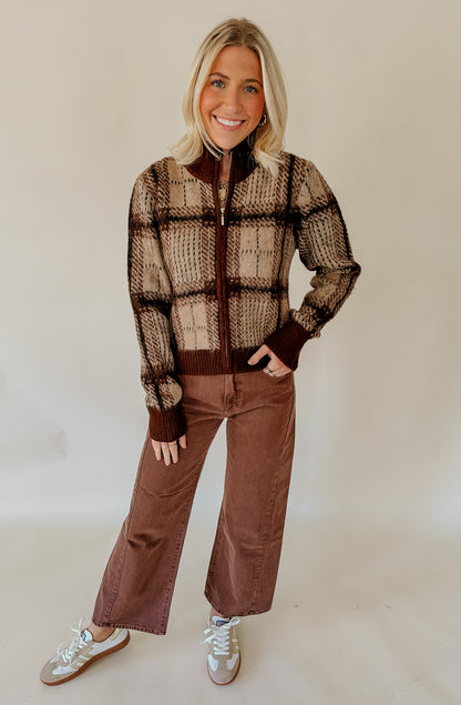 Z SUPPLY FROSTLINE PLAID CARDIGAN