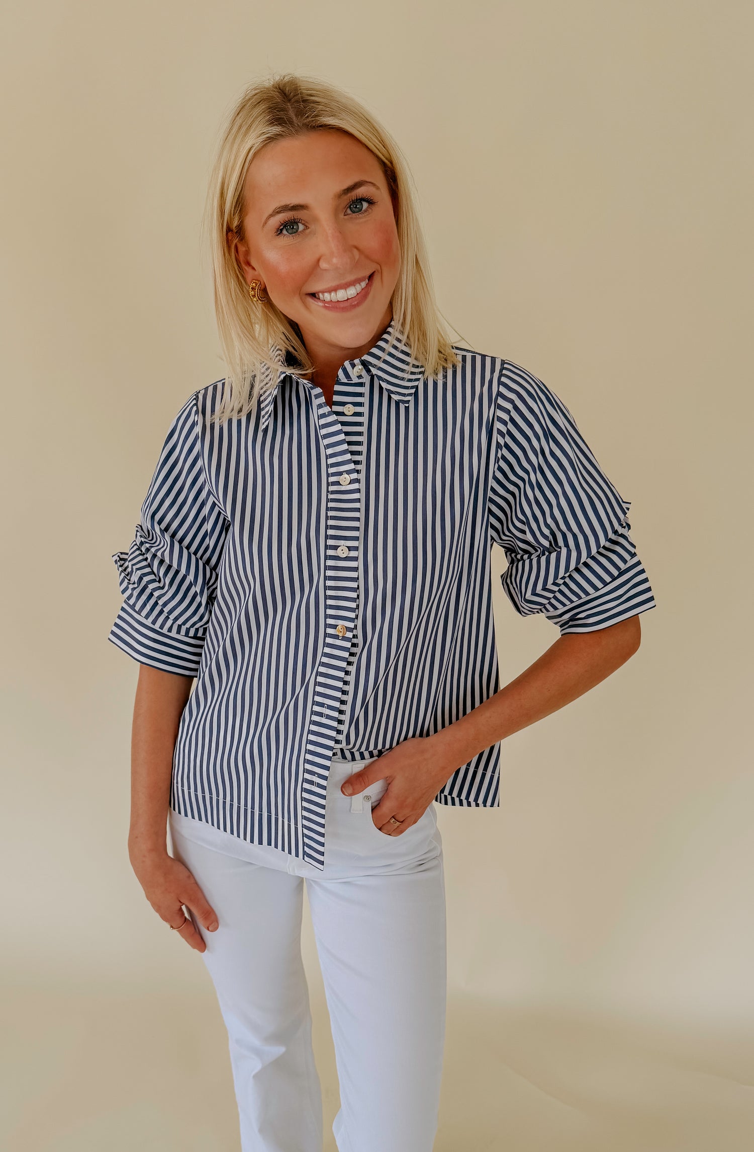 THE MAREN BUTTONED BLOUSE