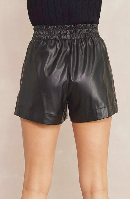 FAUX SHO FAUX LEATHER SHORTS