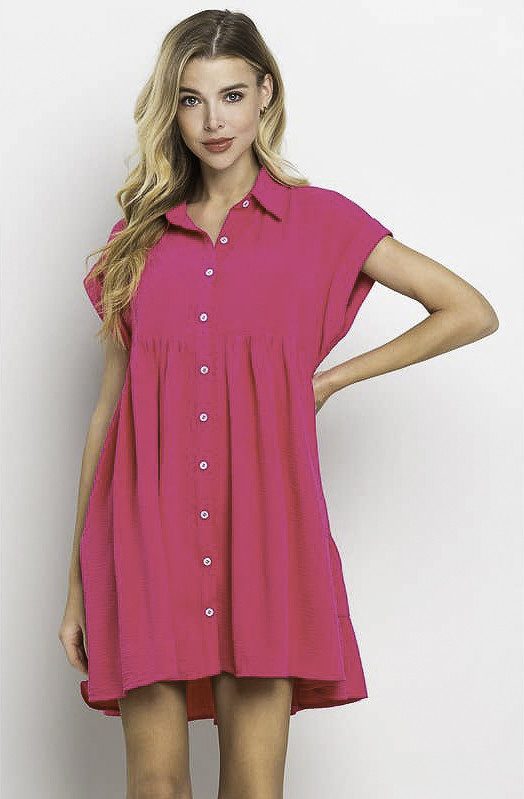 HOT IN HERE BUTTONED DRESS