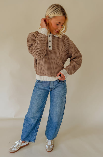 HERE ON THE REGULAR COLLARED SWEATER
