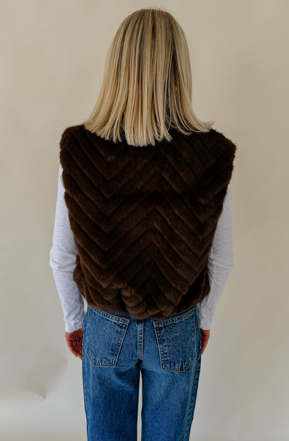 STEVE MADDEN LUXIE FAUX FUR VEST