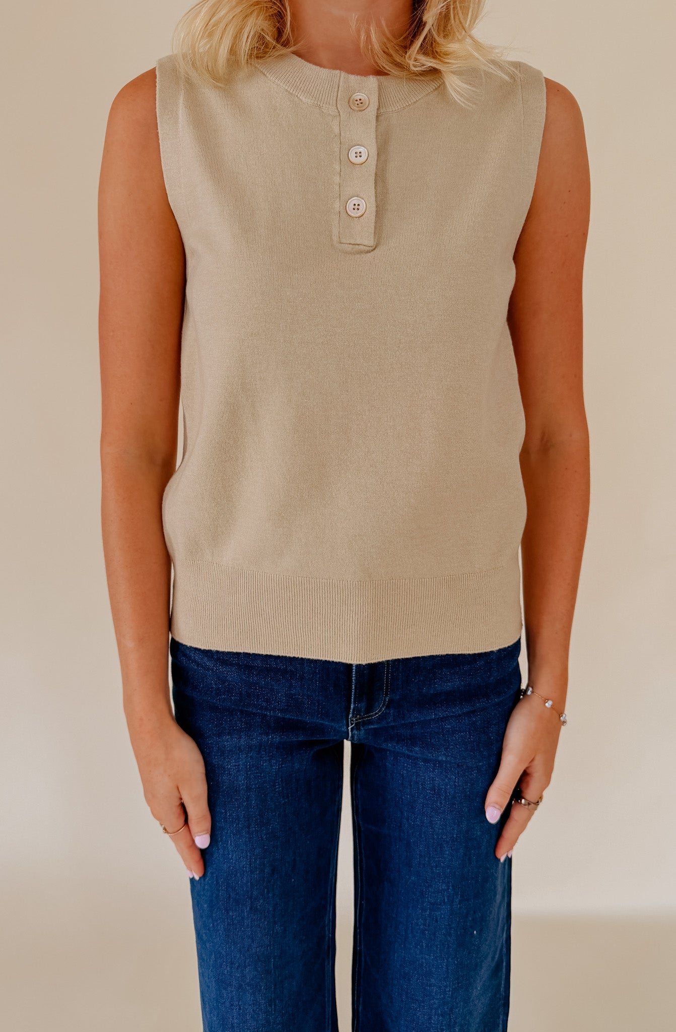 NAME OF THE GAME POLO KNIT SWEATER TANK