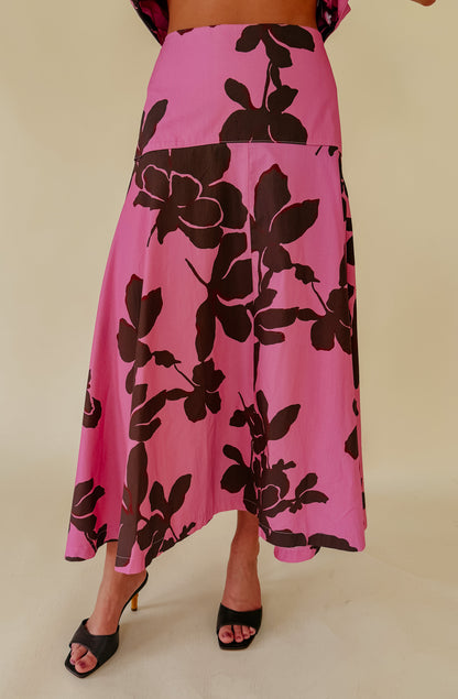 FALL FOR YOU FLORAL MIDI SKIRT
