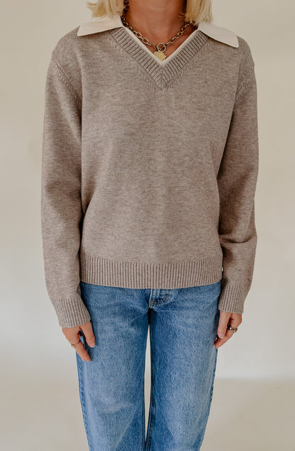 LAYERED FOR YOU COLLARED SWEATER