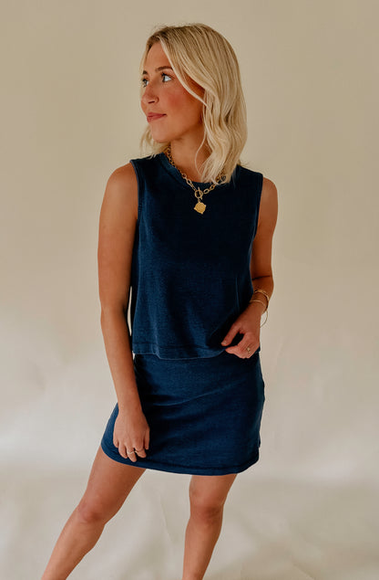 Z SUPPLY SLOANE JERSEY DENIM MUSCLE TOP