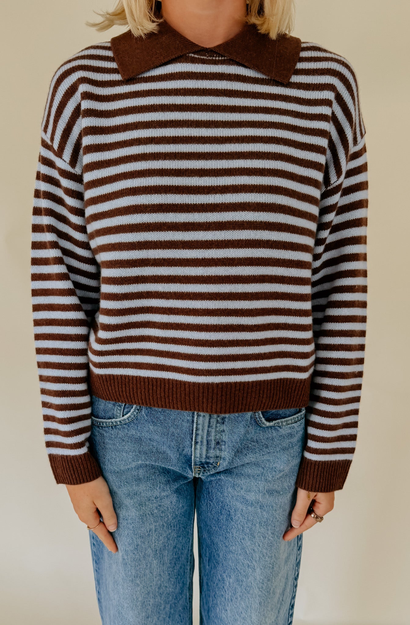 MAKING IT EASY COLLARED SWEATER
