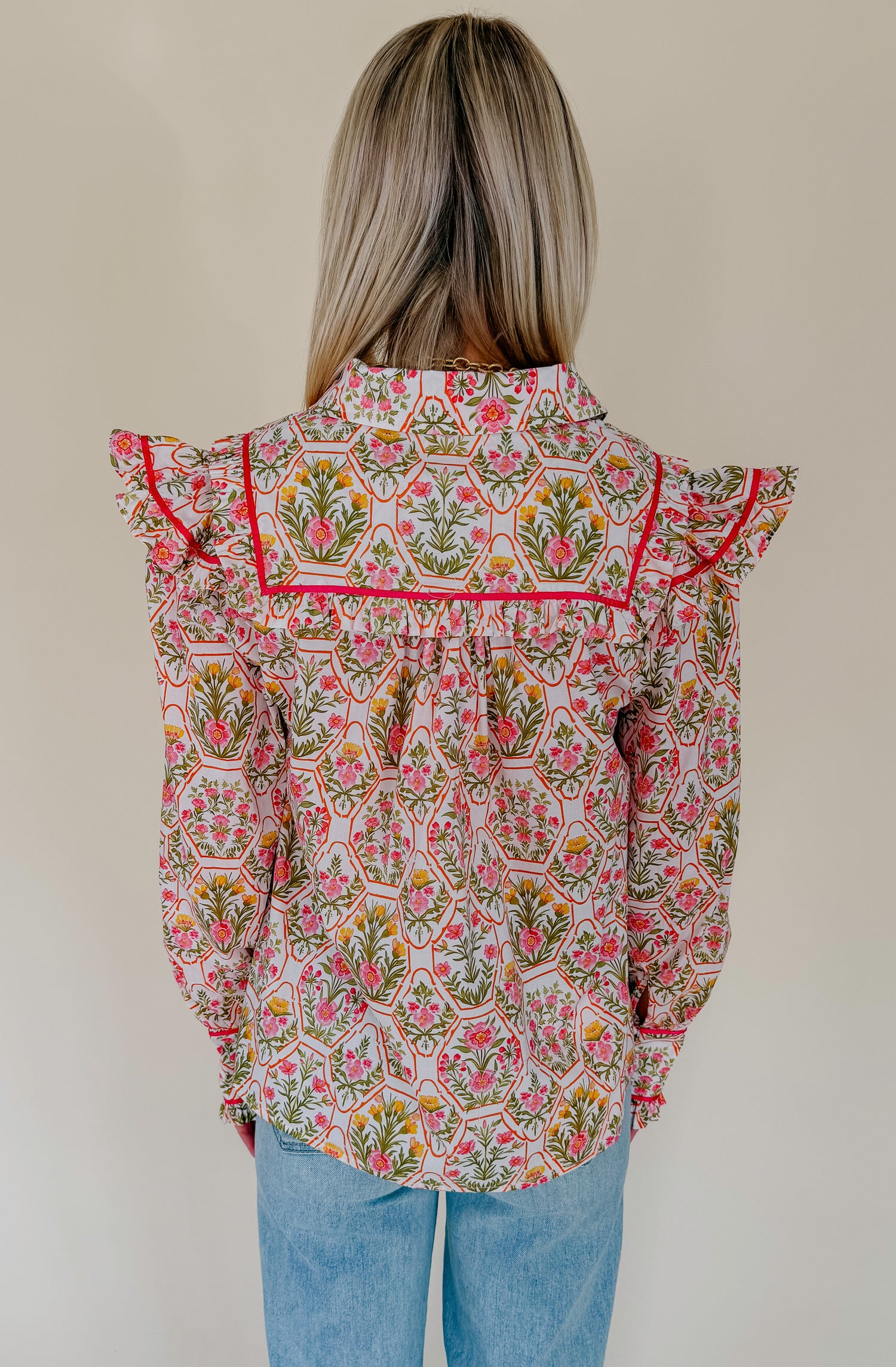 COLOR ME SPRING FLORAL BLOUSE