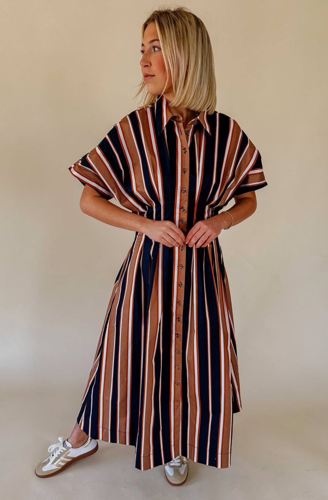 BLENDS WELL STRIPED MIDI