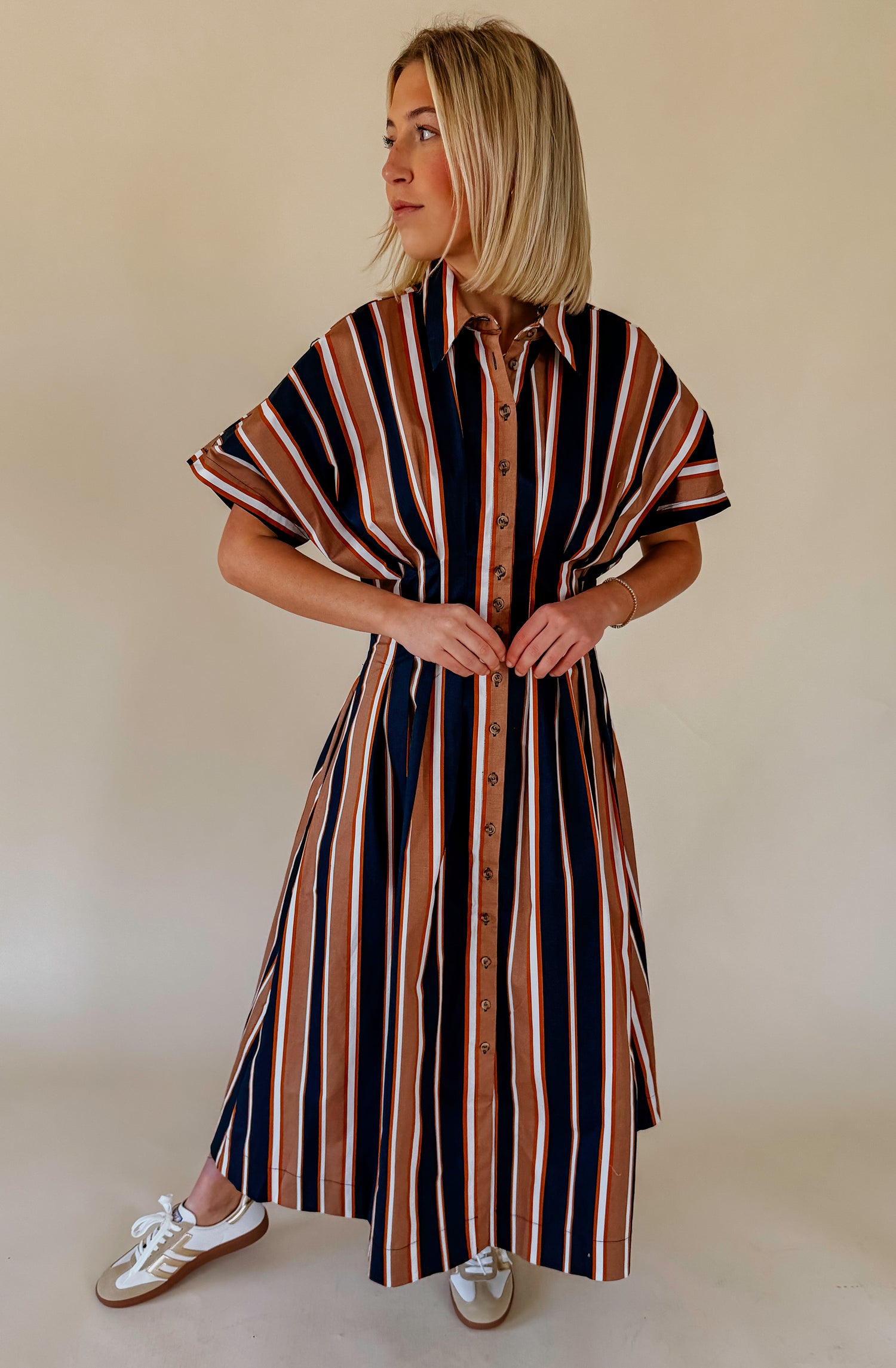 BLENDS WELL STRIPED MIDI