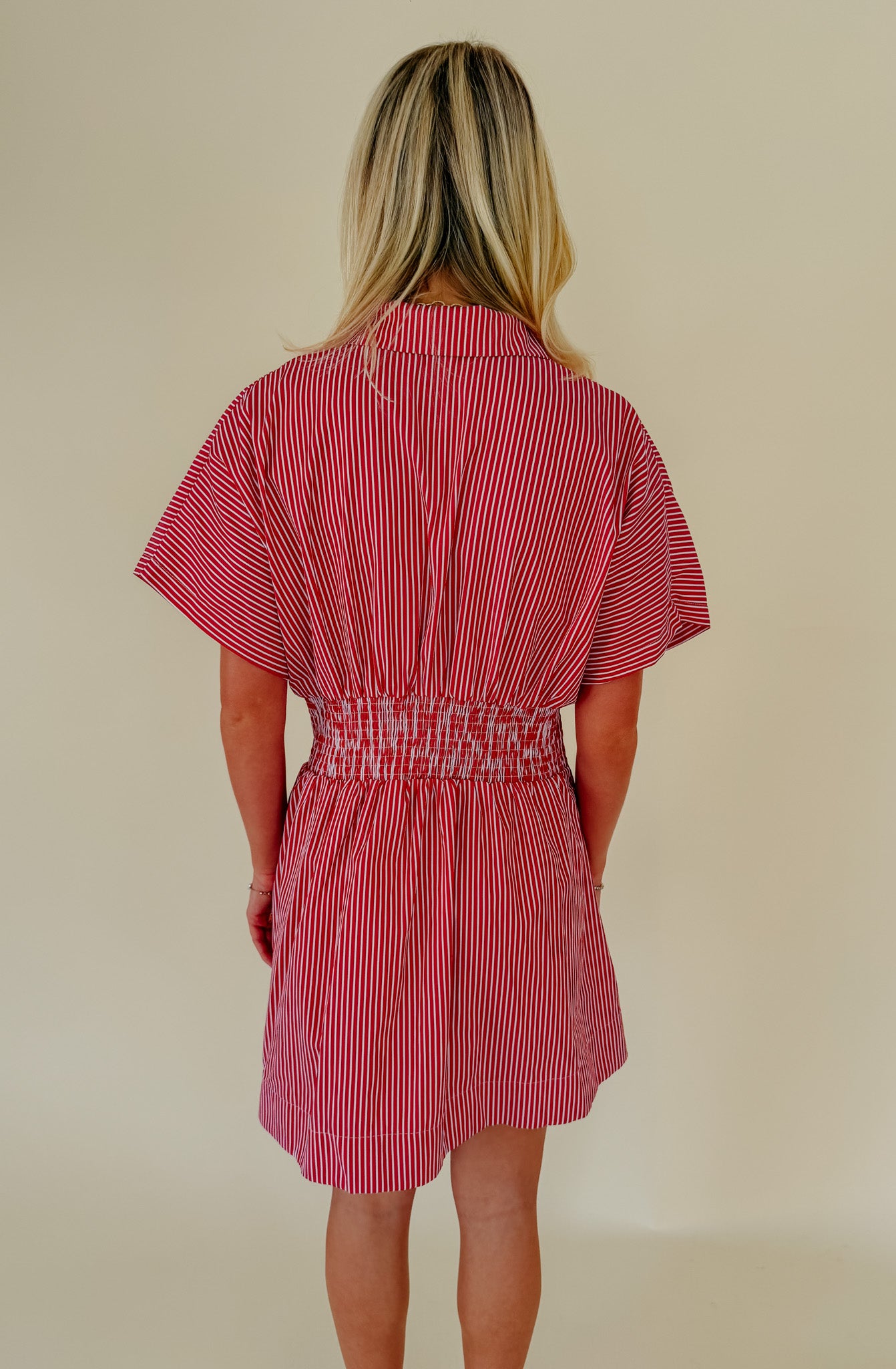 PLAY IT BY EAR BUTTONED MINI DRESS