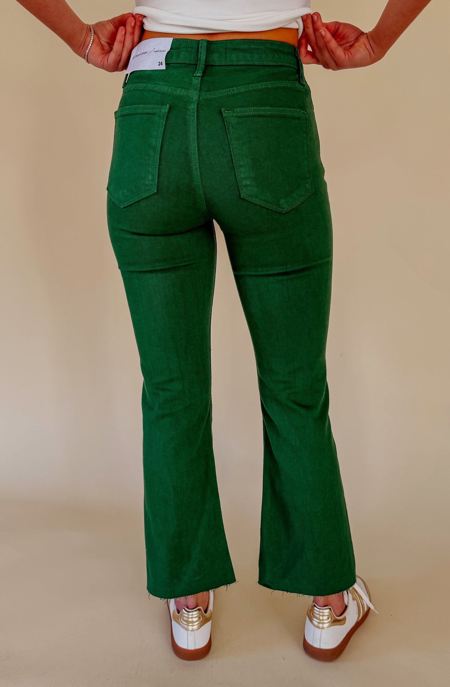 JUST BLACK CROP FLARE DENIM