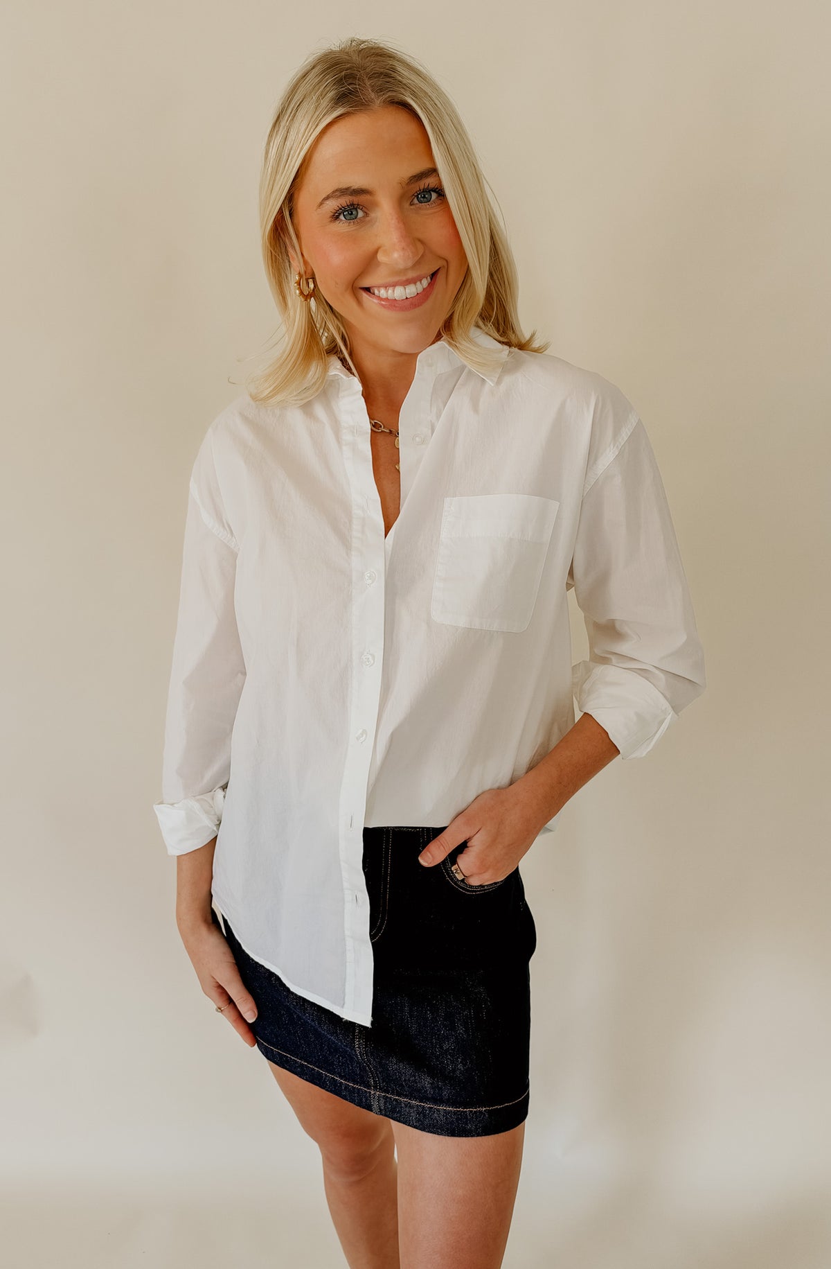 Z SUPPLY THE SOCIALITE DENIM MINI SKIRT