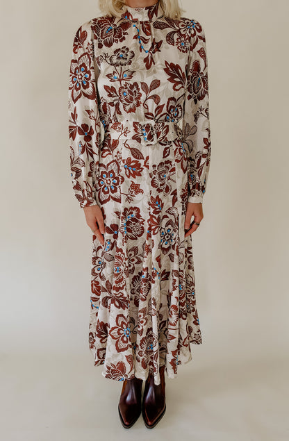 CHANGING SEASONS FLORAL MIDI DRESS
