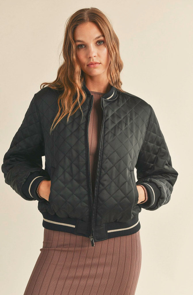 THE DEVYN QUILTED BOMBER