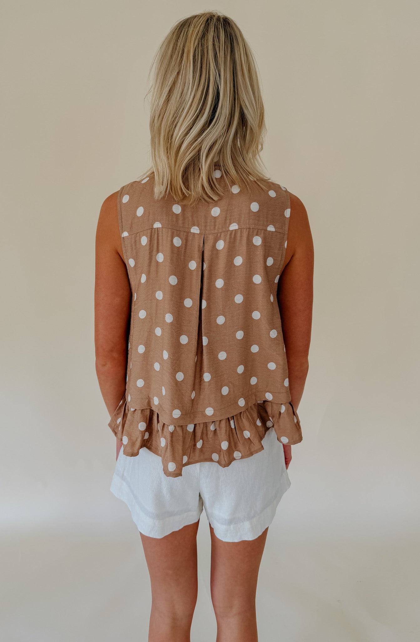 DOT YOUR AVERAGE TIE BLOUSE