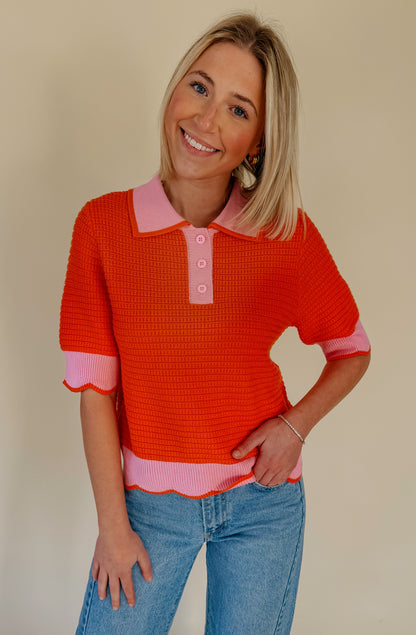 OUT OF LINE COLLARED SWEATER