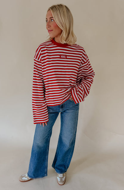 HOGS PATCH STRIPED TEE