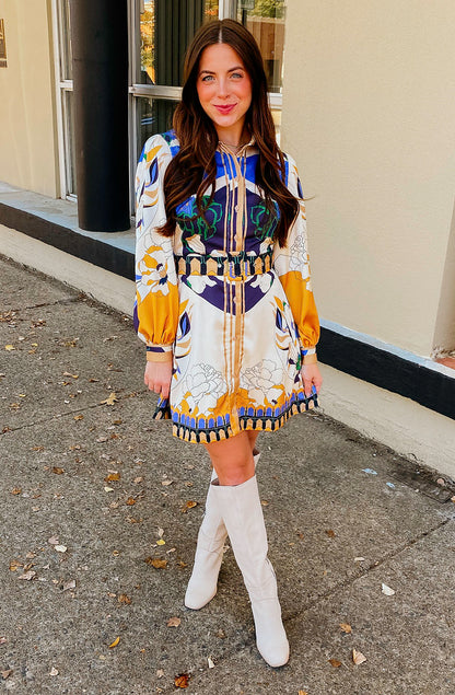 CIEBON BILLY LONG SLEEVED BELTED DRESS