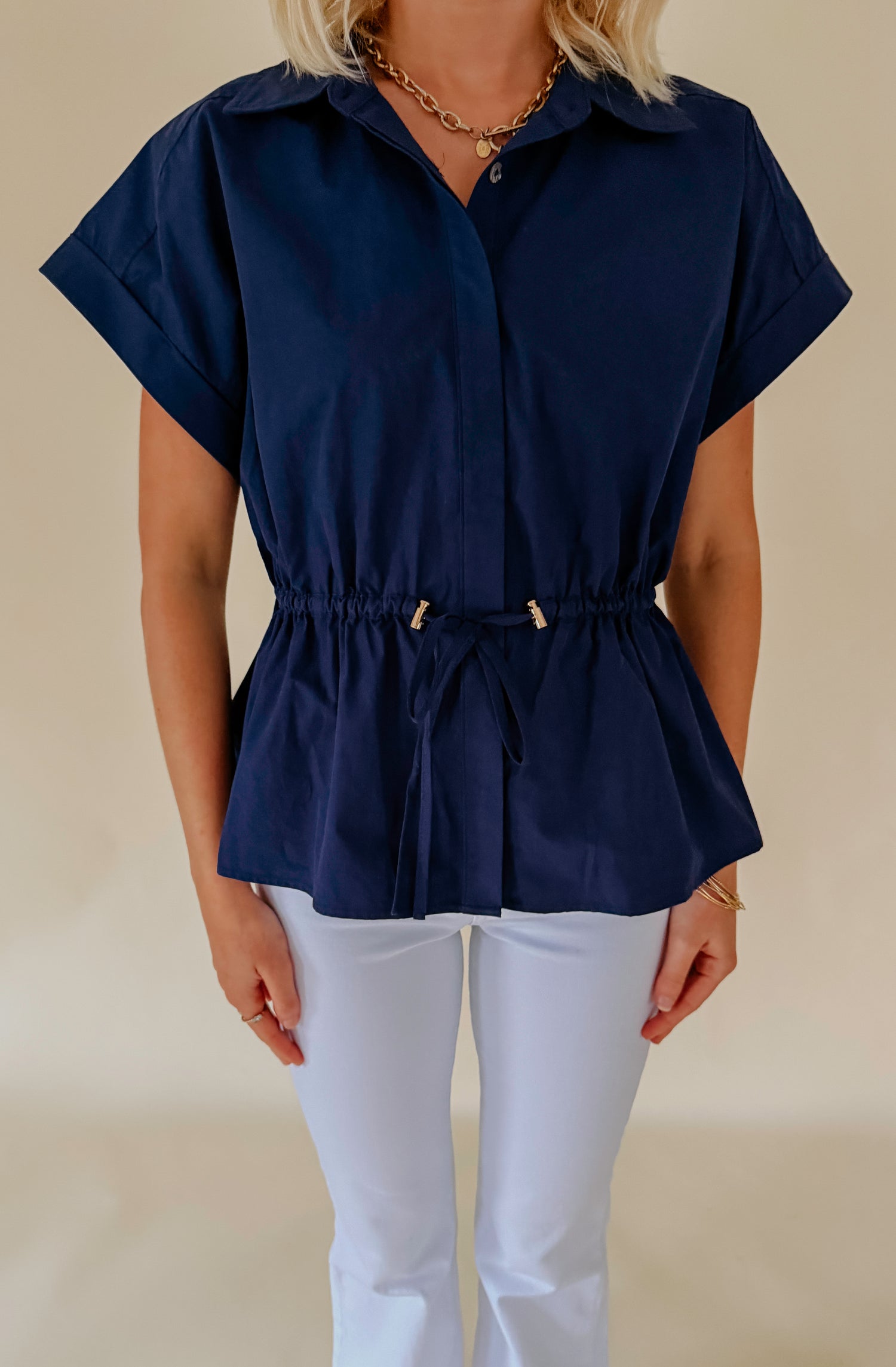 THE KELS ADJUSTABLE WAIST BLOUSE