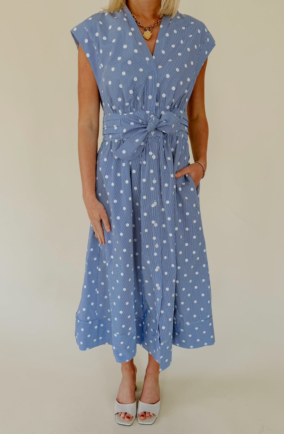 DOT YOUR AVERAGE MIDI DRESS