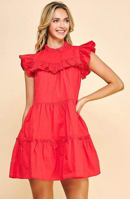 TOP TIER TIERED DRESS