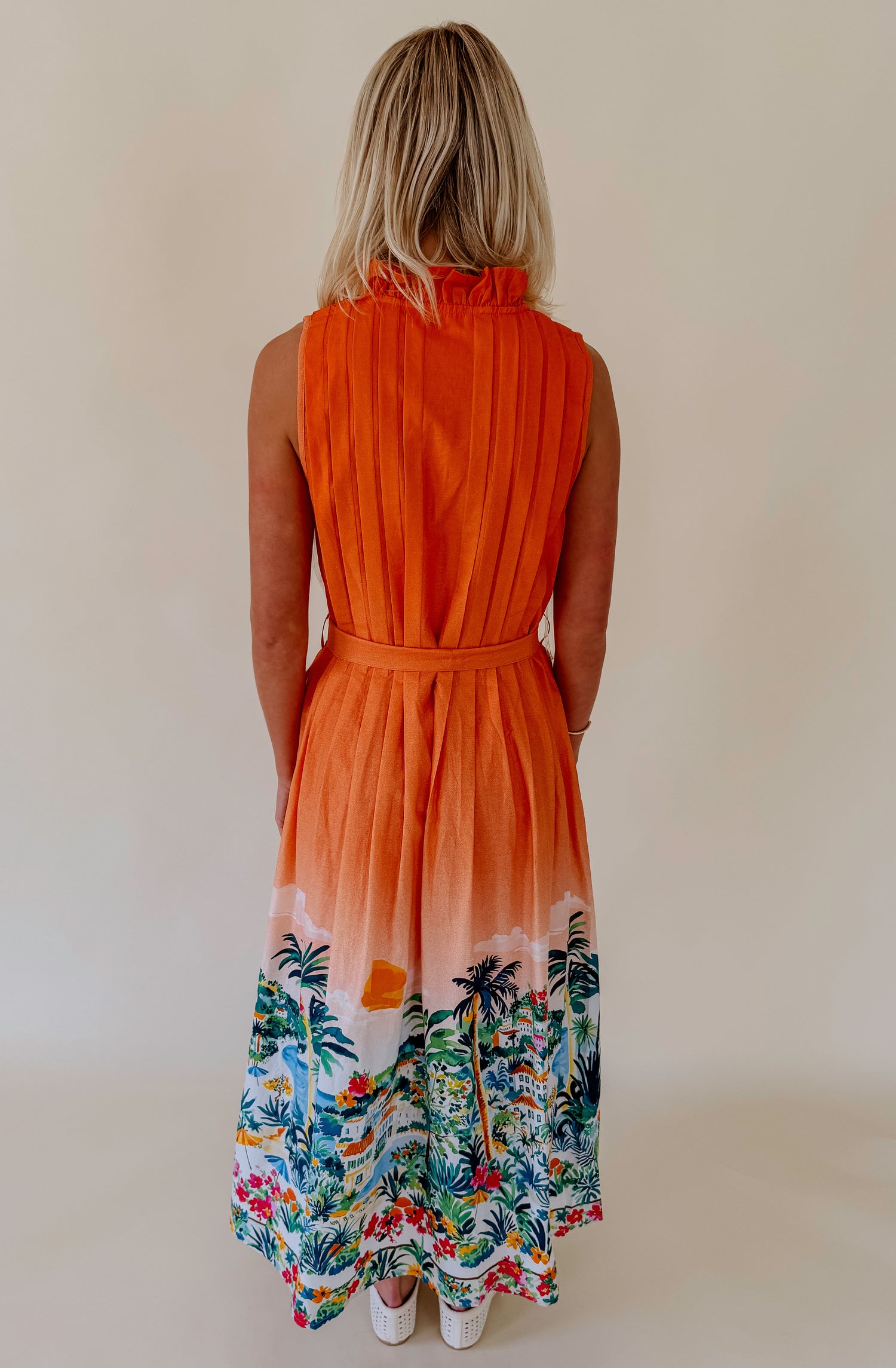 SUNSET NIGHTS BUTTONED MIDI DRESS