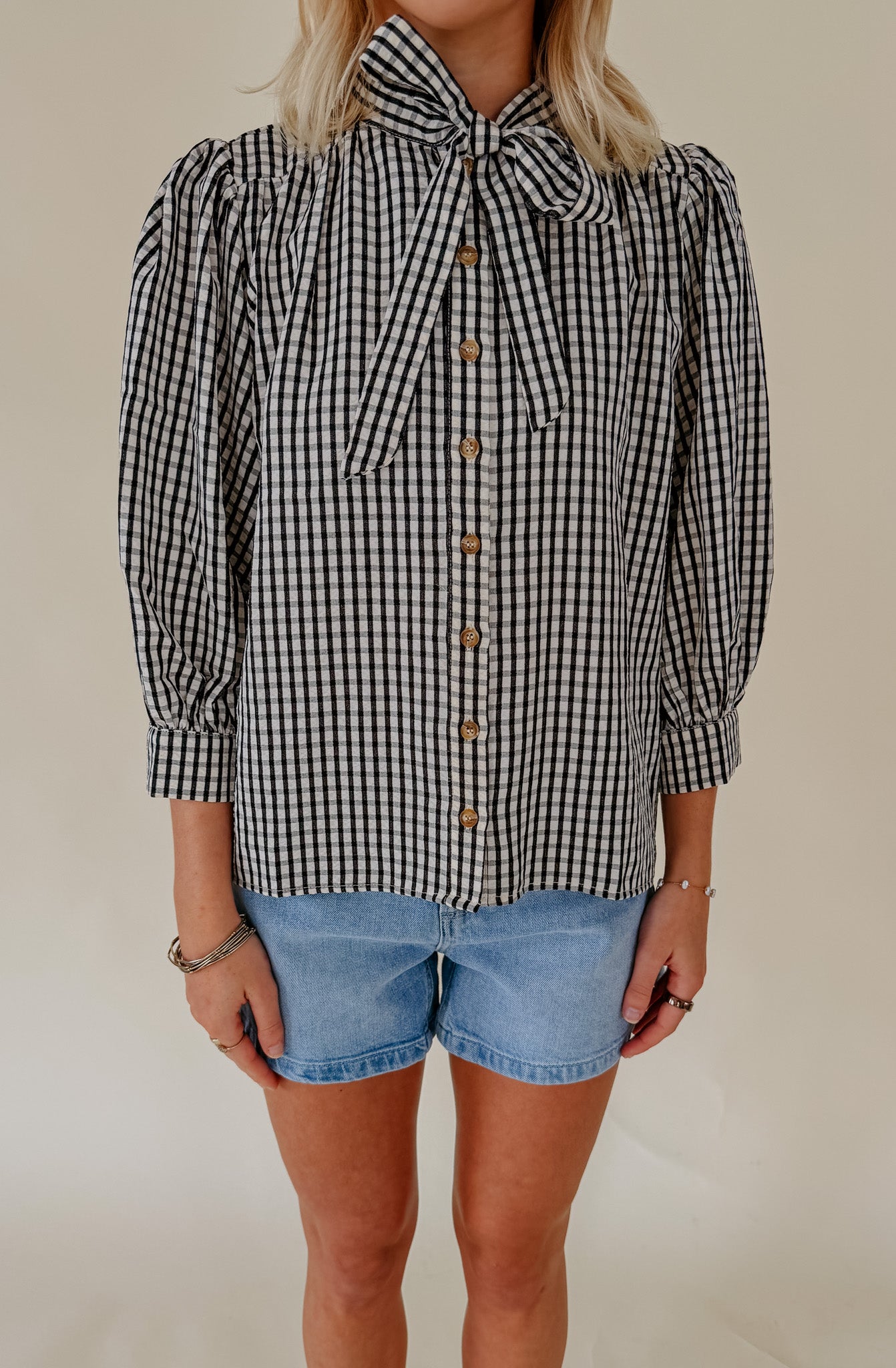 THE PENELOPE BOW BLOUSE