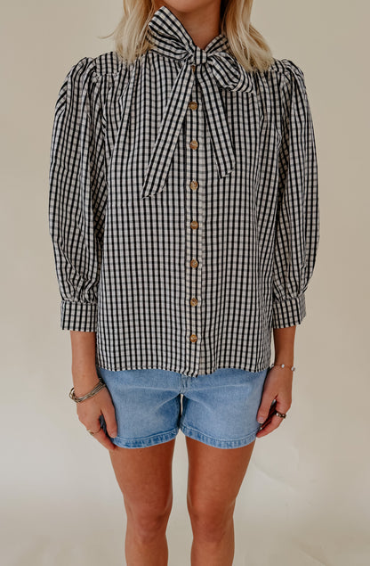 THE PENELOPE BOW BLOUSE