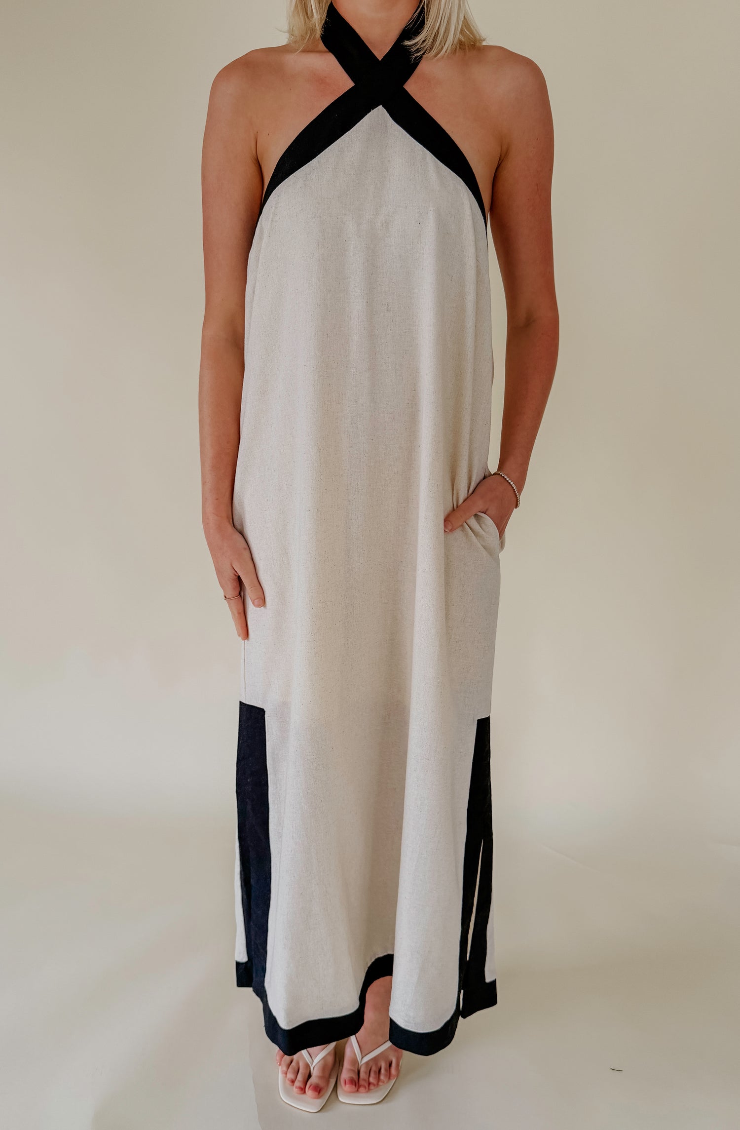 PUT A HALT TO IT MIDI DRESS