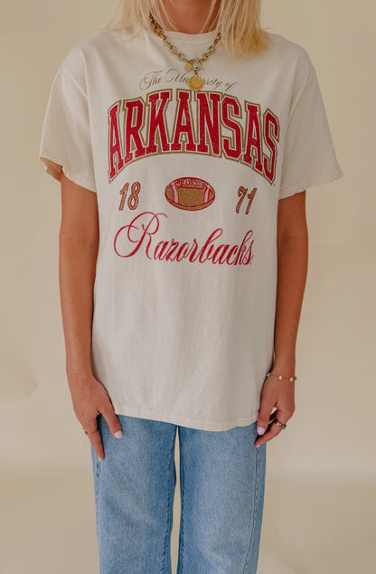 ARKANSAS FOOTBALL OVERSIZED TEE