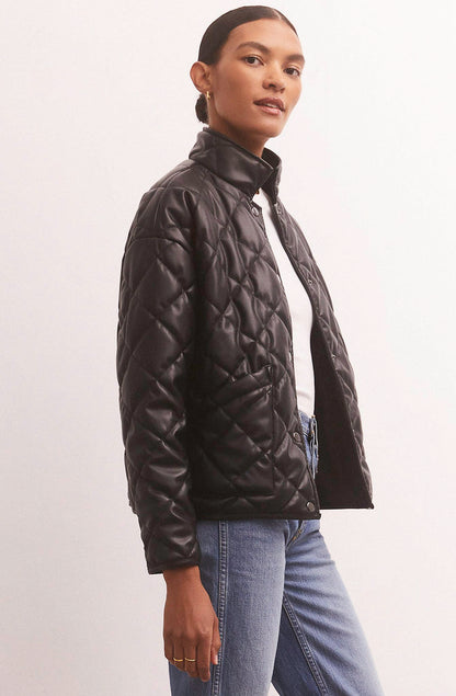 Z SUPPLY HERITAGE FAUX LEATHER JACKET