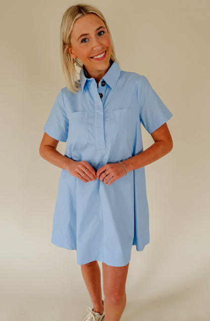 THE ELLA BUTTONED SHIFT DRESS