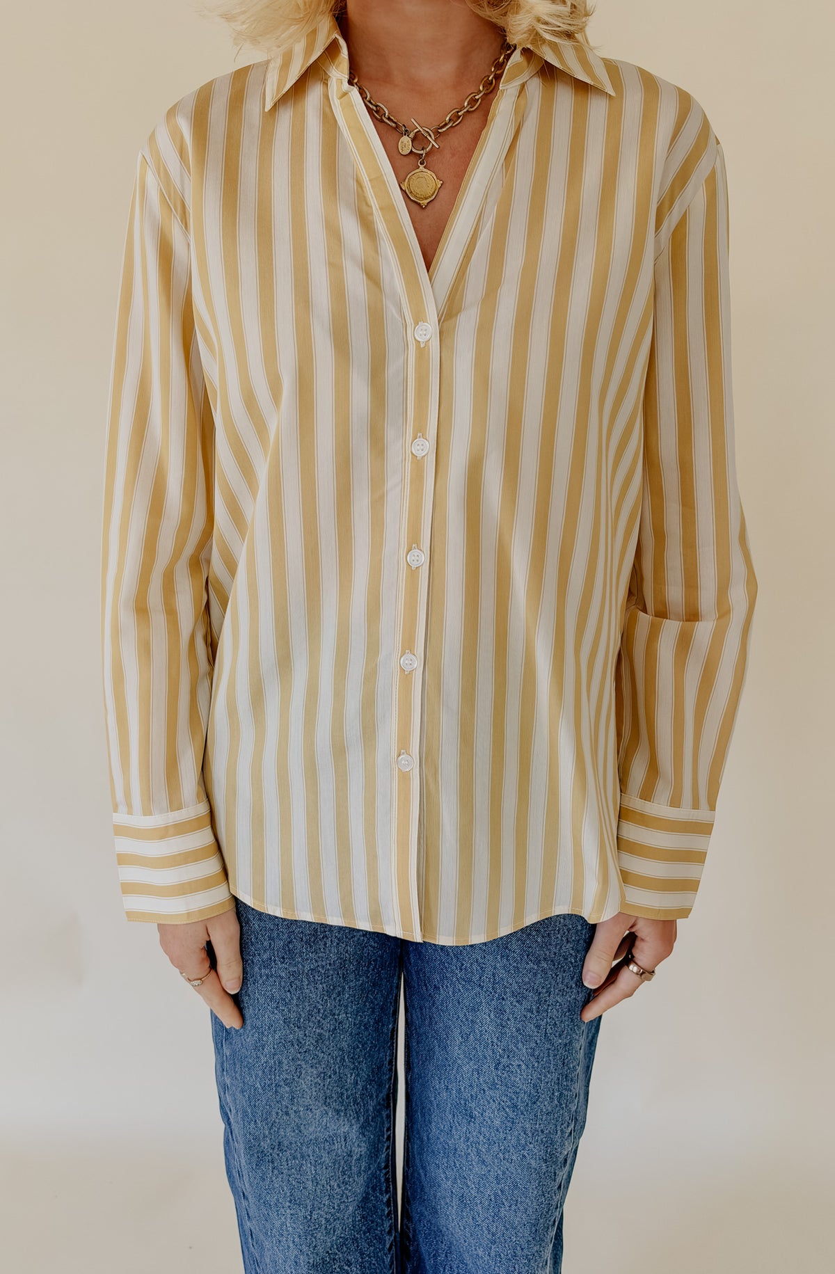 Z SUPPLY GOLDEN HAVEN STRIPE BUTTON UP