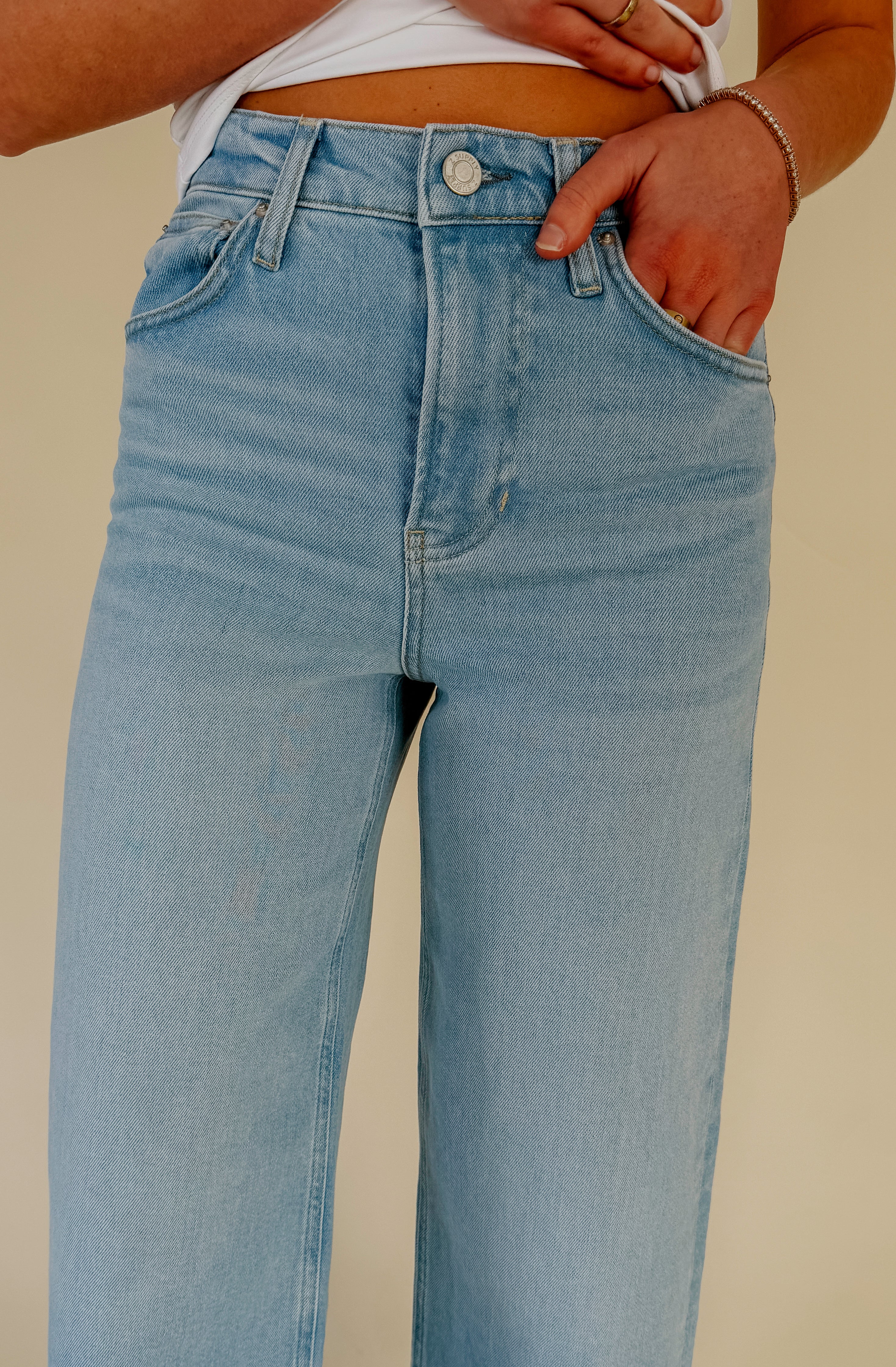 Z SUPPLY NOVA CROP HIGH RISE WIDE LEG DENIM