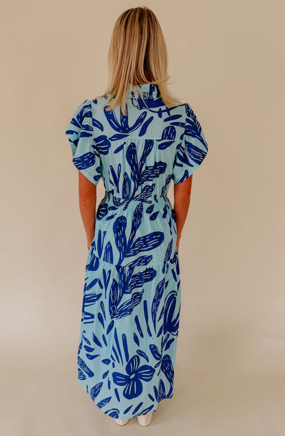 THE BIANCA POPLIN BLEND MIDI DRESS