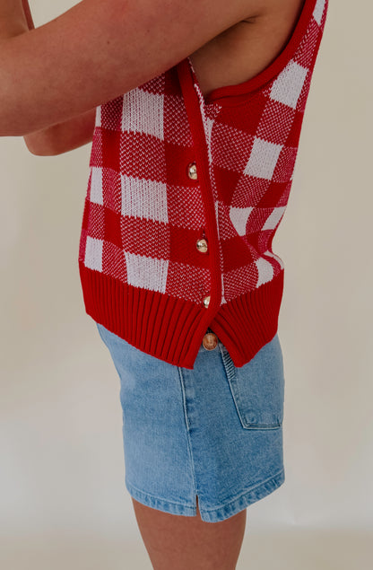 ON THE CLOCK SWEATER TANK