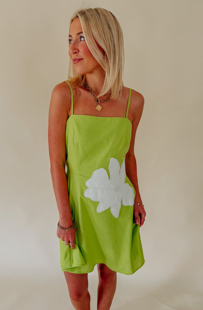 FLORAL PEARL MINI DRESS