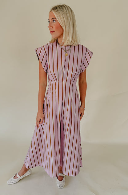THE ONE OF A KIND POPLIN BLEND MIDI DRESS