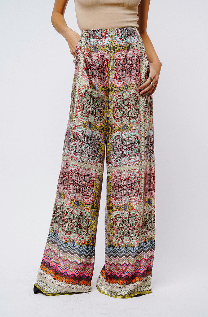 CIEBON KAT PRINTED SATIN PANT