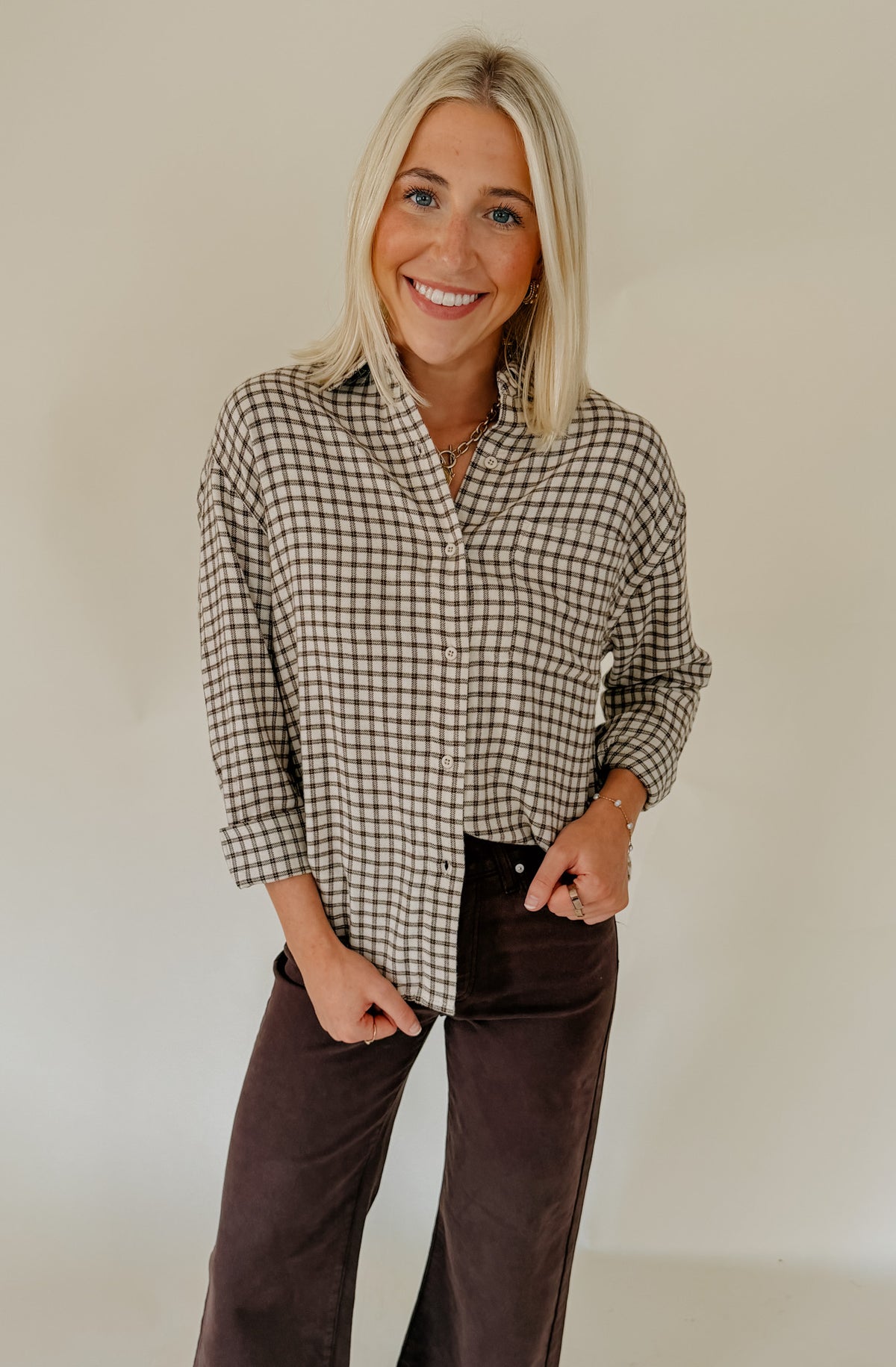 Z SUPPLY RIVER PLAID BUTTON UP