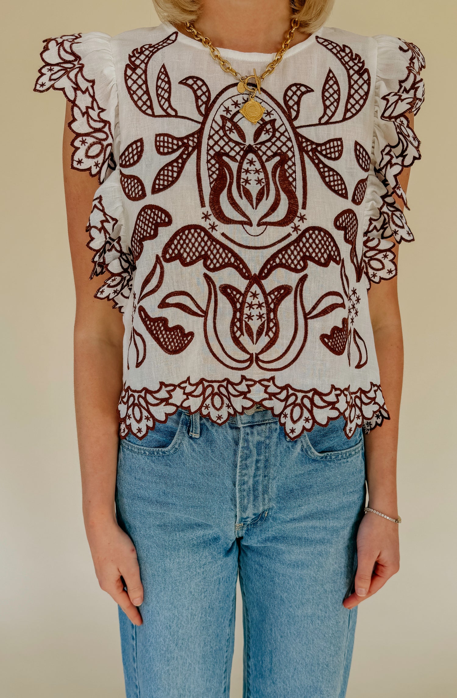 THE HAVEN EMBROIDERED BLOUSE