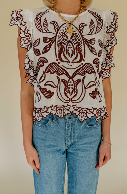 THE HAVEN EMBROIDERED BLOUSE