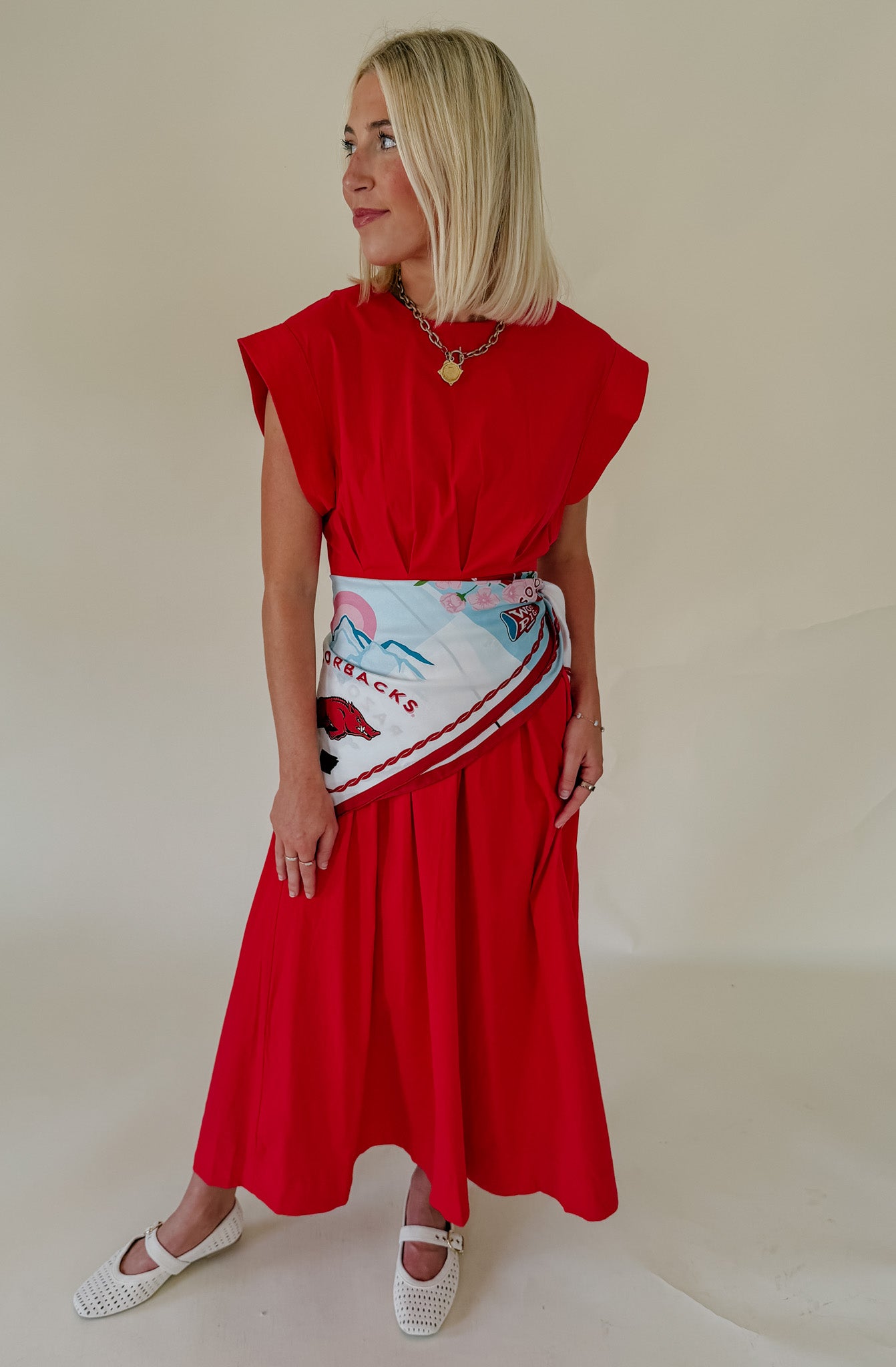 SATURDAY SILKS ARKANSAS RAZORBACKS MULTI-USE SCARF