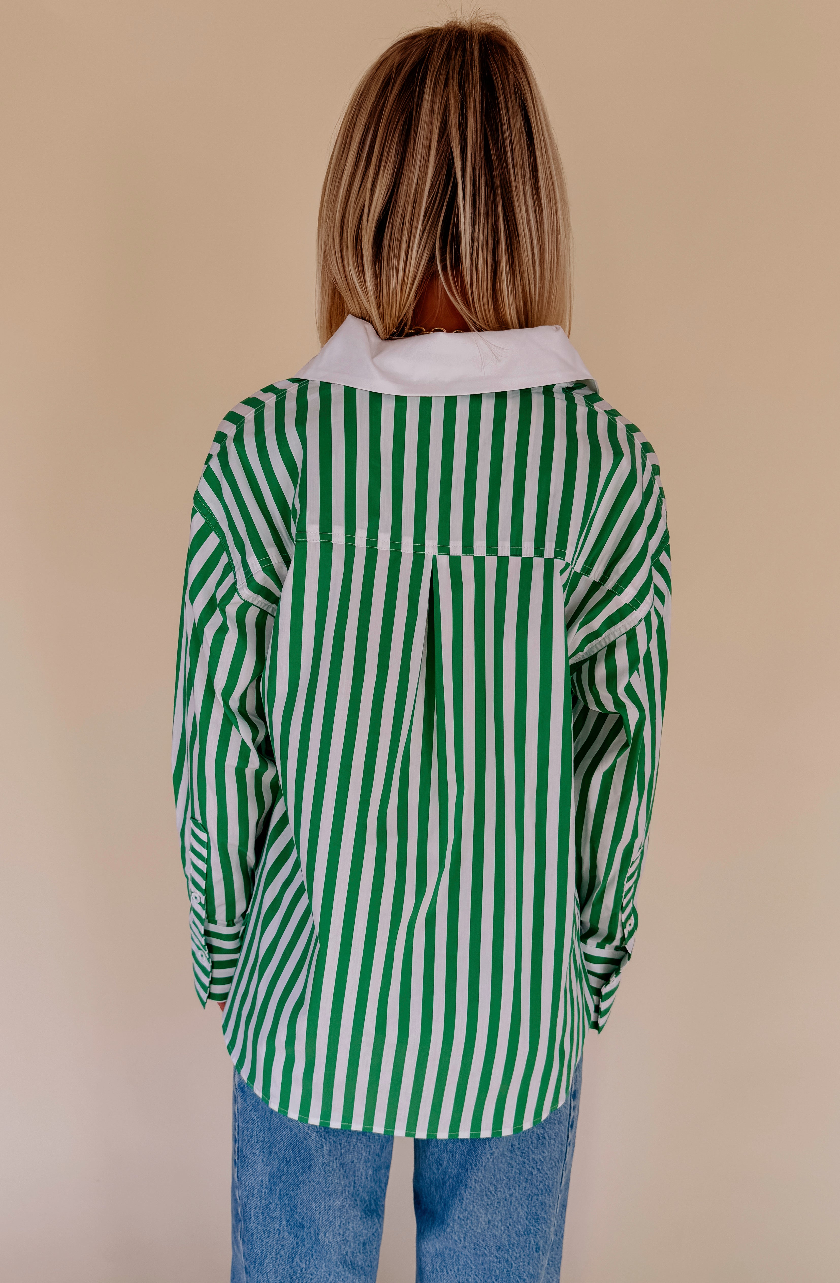 SPRING STRIPES BUTTON DOWN