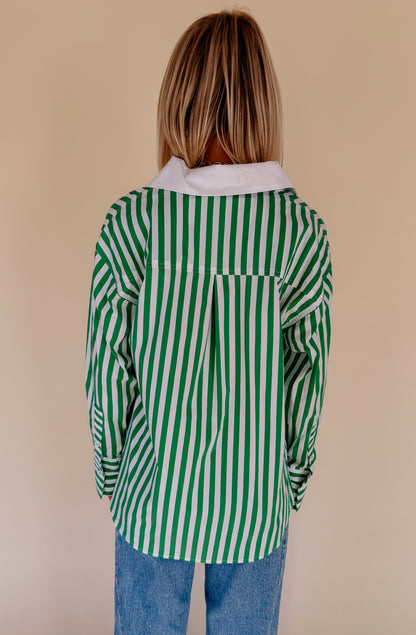 SPRING STRIPES BUTTON DOWN